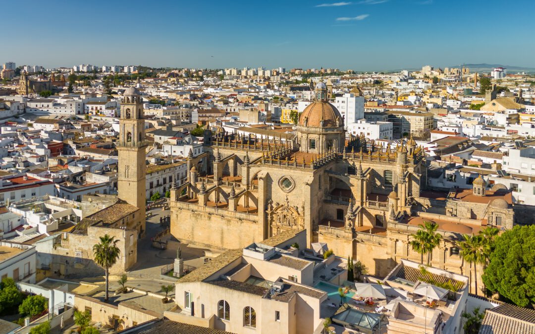 Historisch centrum van Jerez de la Frontera in Zuid-Spanje.